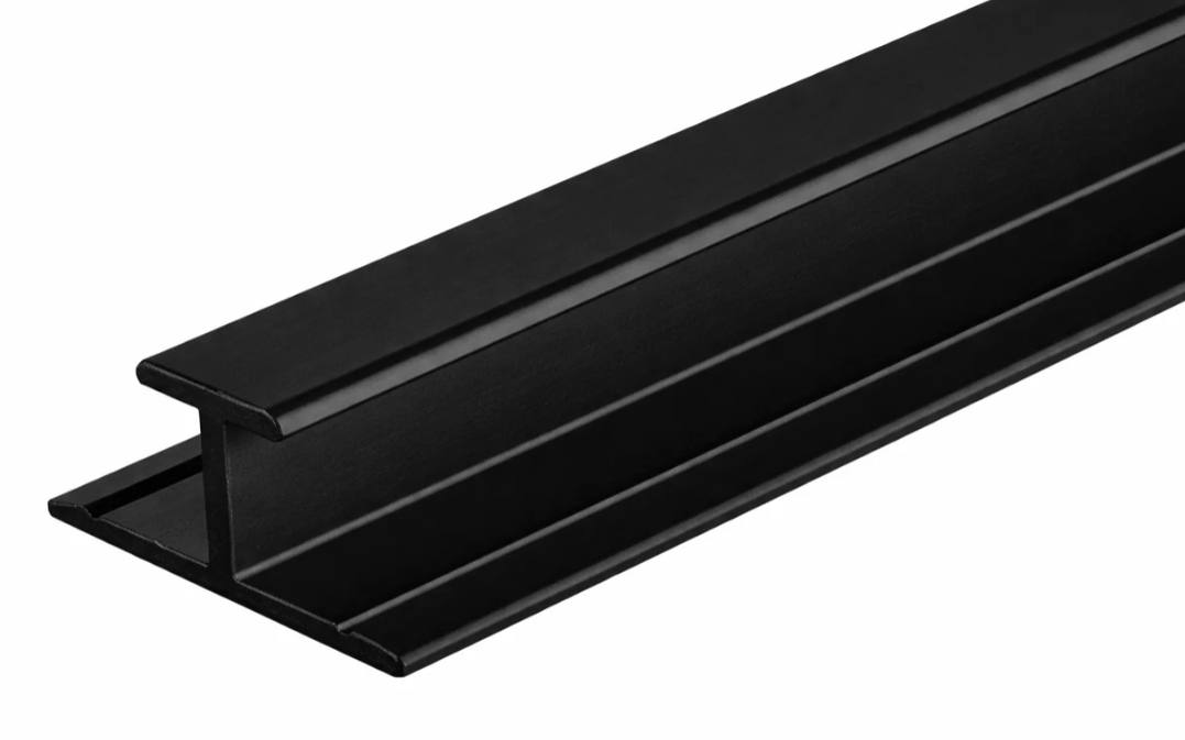 Moulure de jonction panneau PVC 4 mm - Jonction A7 Noir